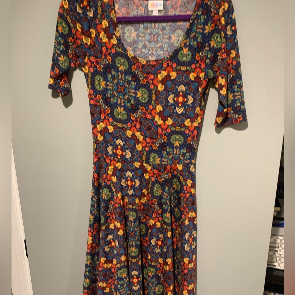 LuLaRoe Colorful Patterned Midi Dress